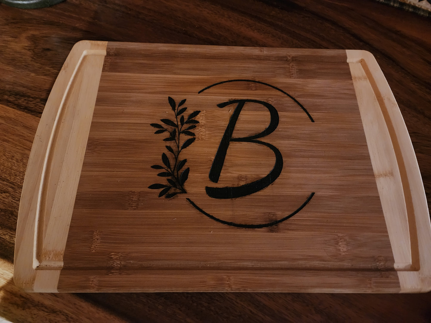 Custom Finished with Polyurethane Engraved Cutting board 17L x 12W as pictured.