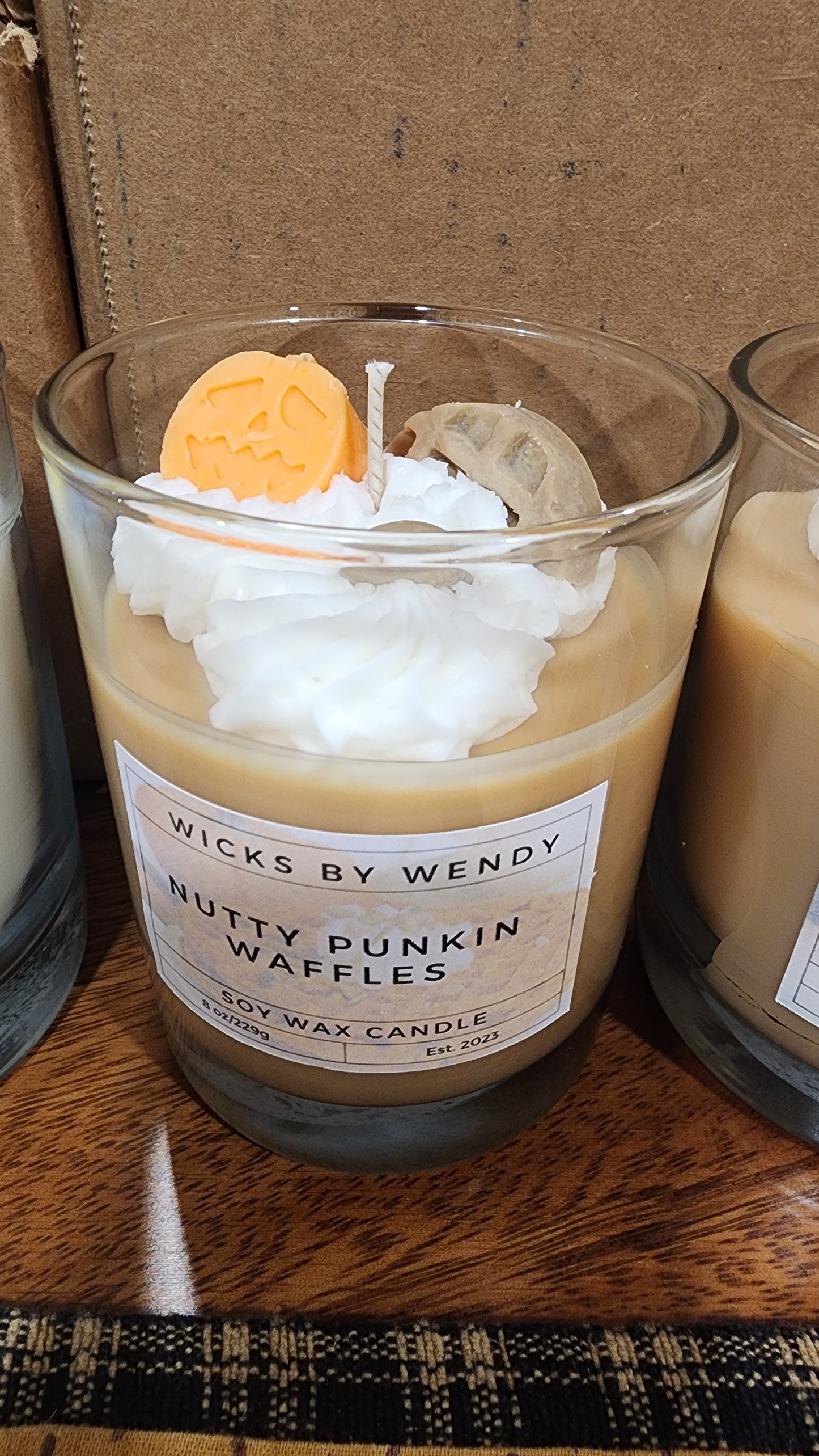 Nutty Punkin Waffles dessert candle