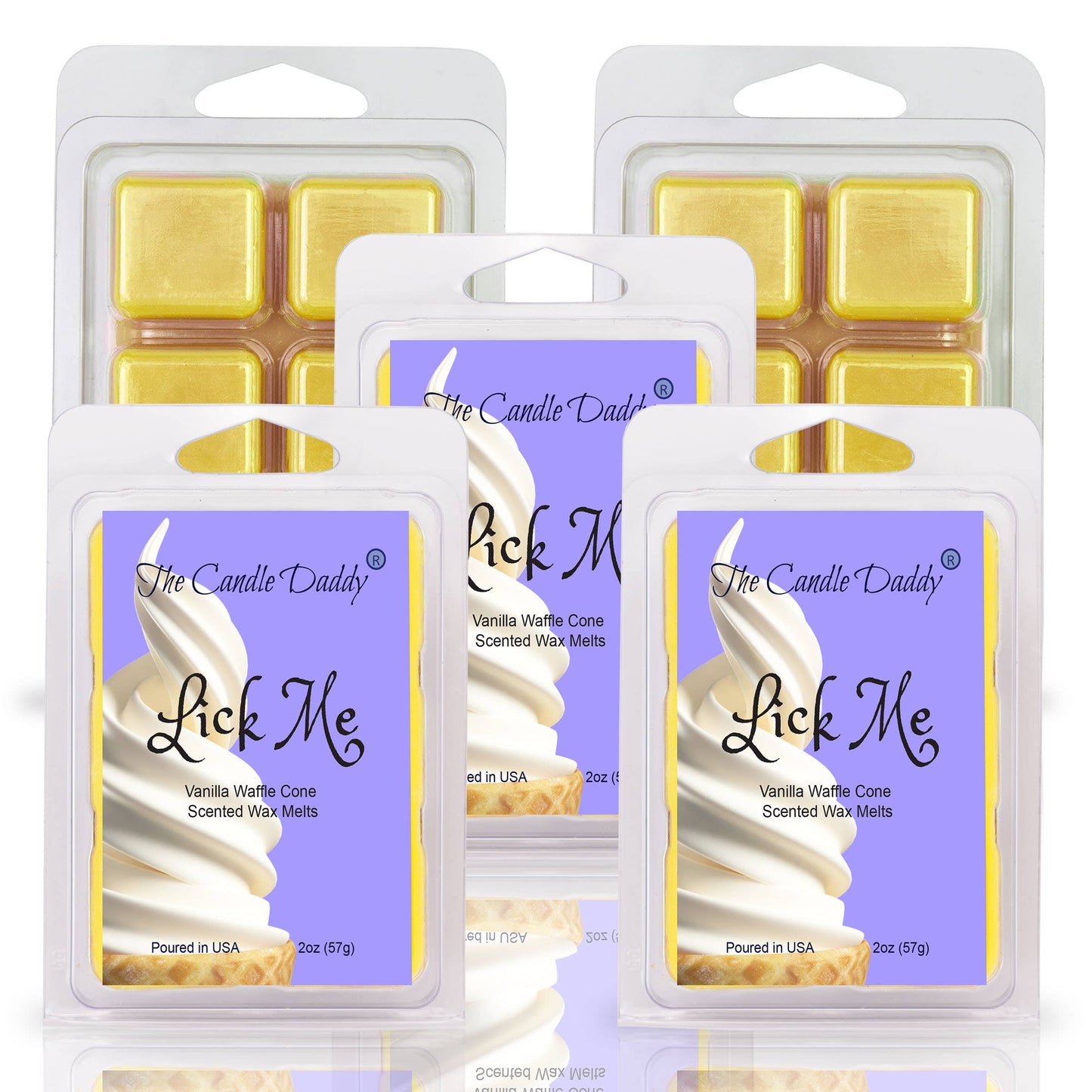 LICK ME - VANILLA WAFFLE CONE ICE CREAM SCENTED WAX MELT 2OZ